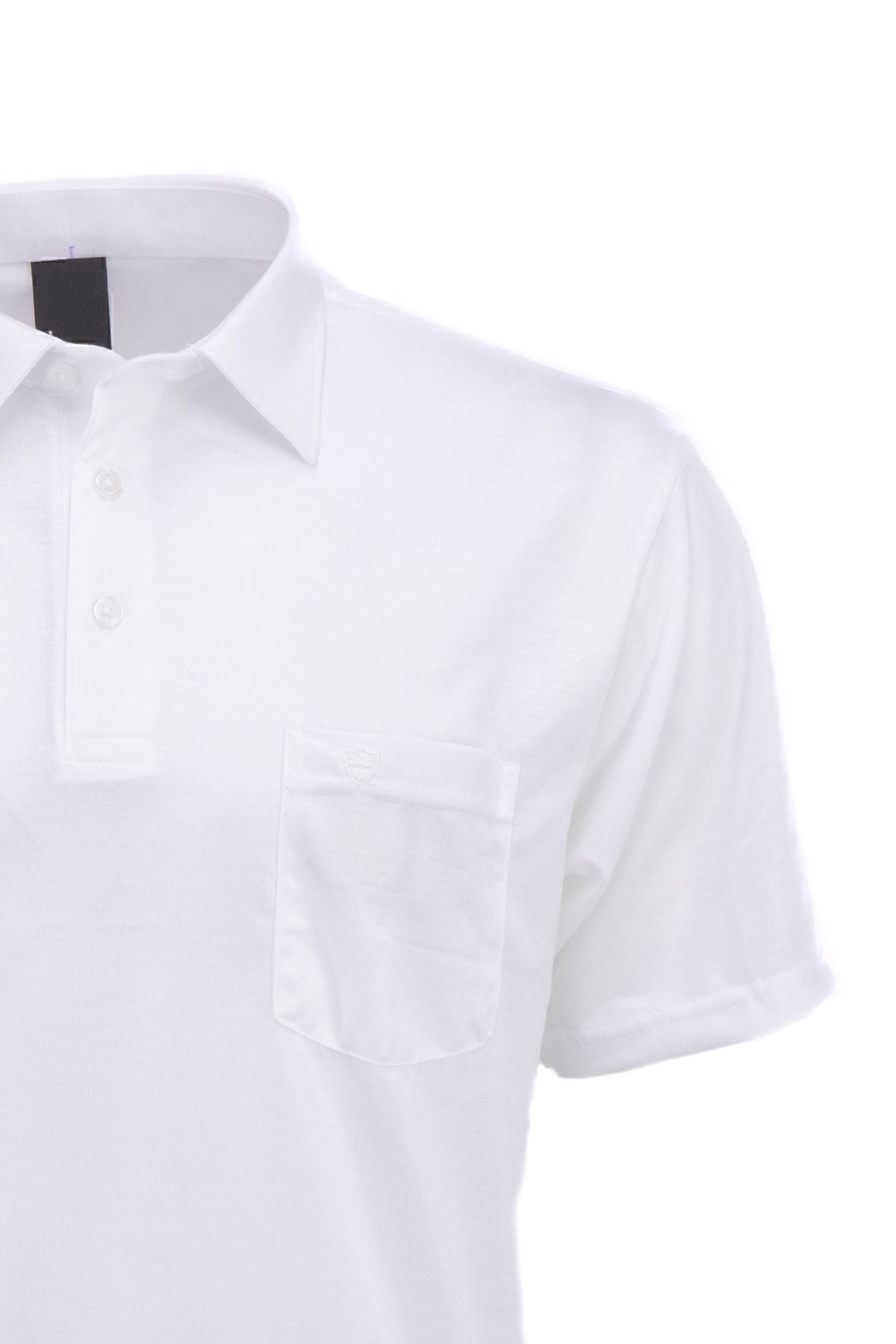 Erkek Gömlek Yaka Cepli Kısa Kollu Normal Kesim Tam Kalıp Premium Pamuklu Kumaş T-shirt